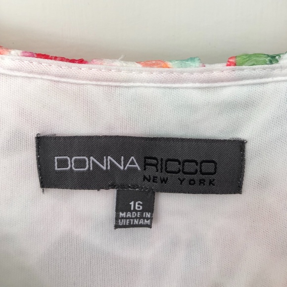 NWOT Donna Ricco Multi-Color Floral - Picture 3 of 15